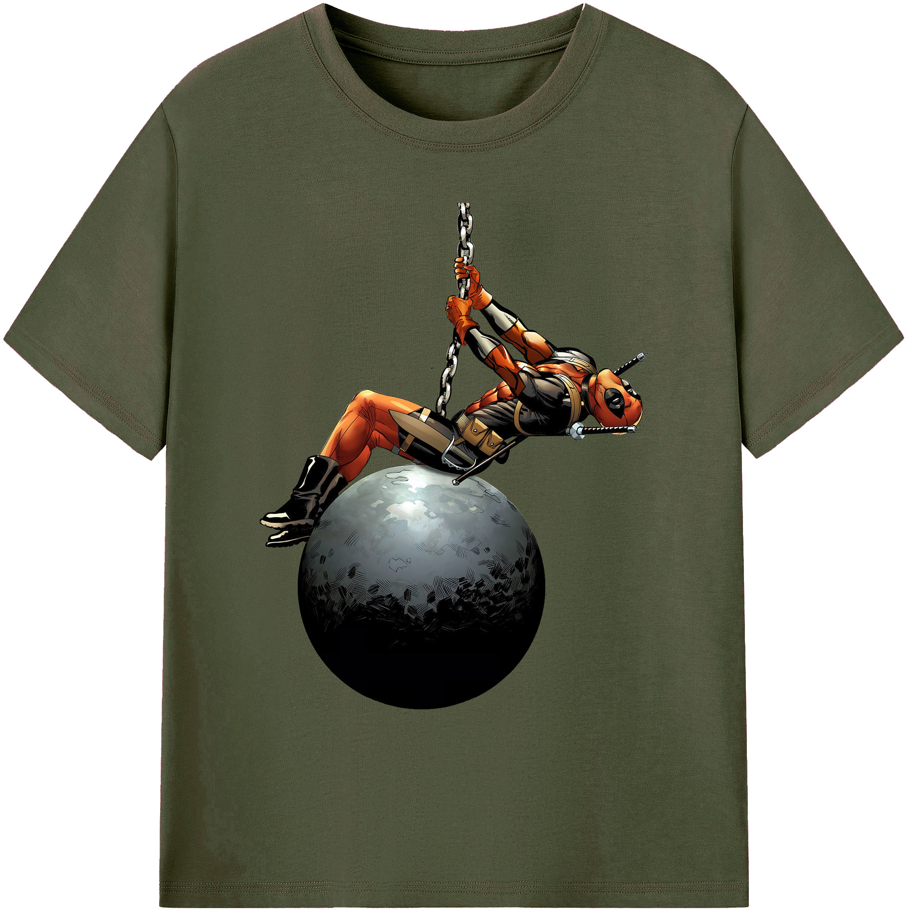 （画像用） Deadpool デッドプール 綿100％ メンズ半袖Tシャツ｜肌触りやわらか＆通気性